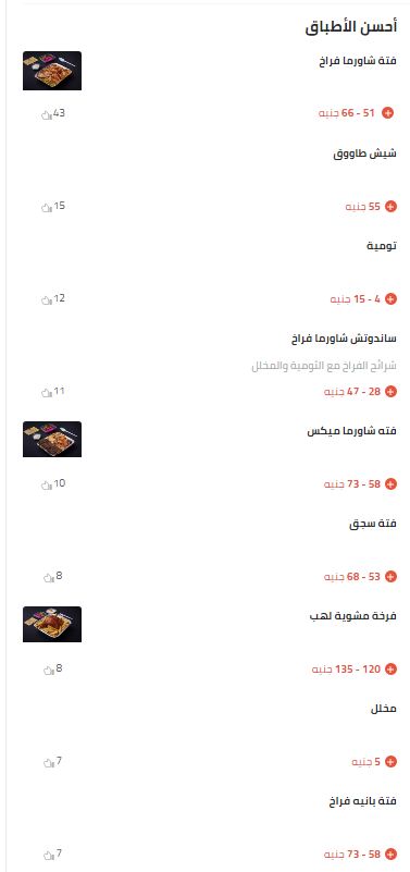 منيو وأسعار مطعم خيرات الشام